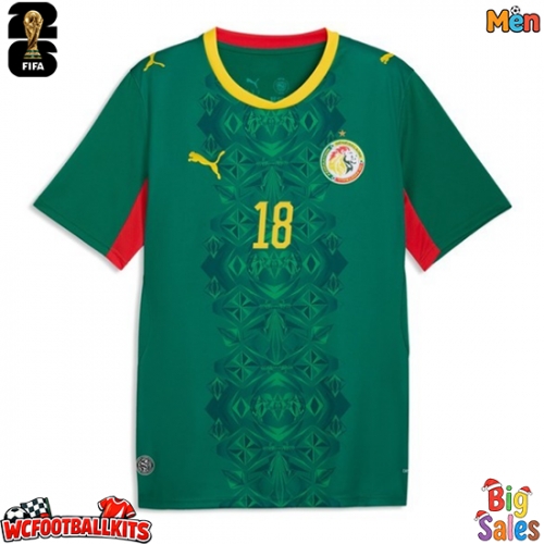 Senegal Ismaila Sarr #18 Replica Away Stadium Shirt World Cup 2026 Short Sleeve